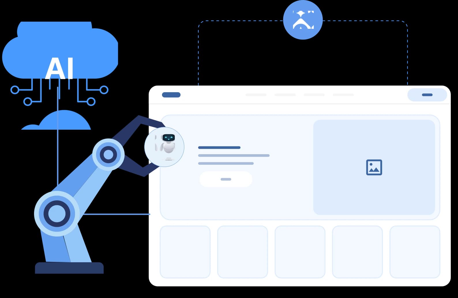 AI Website Builder Illustration